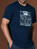 Sinsay Men's Navy Printed Regular Fit T-Shirt | Sinsay In Lebanon