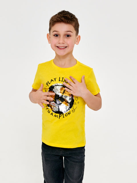 Sinsay Baby Boy's Yellow Sequin T-Shirt | Sinsay In Lebanon
