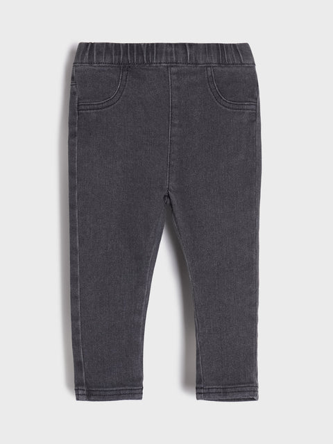 Sinsay Baby Girl's Black Jegging With Washed Effect | Sinsay In Lebanon