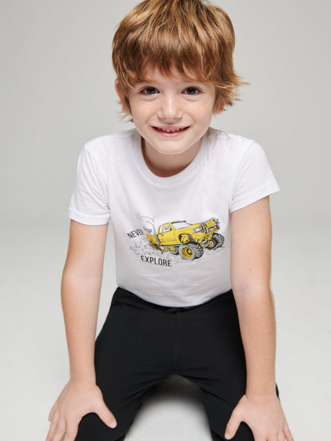 Sinsay  Boy's White Print Graphic T-Shirt  | Sinsay in Lebanon