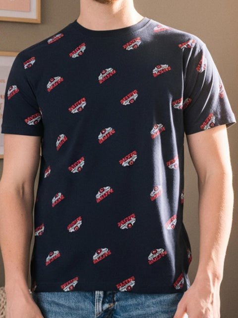 Sinsay Men's Navy T-Shirt With Decorative Print | Sinsay In Lebanon
