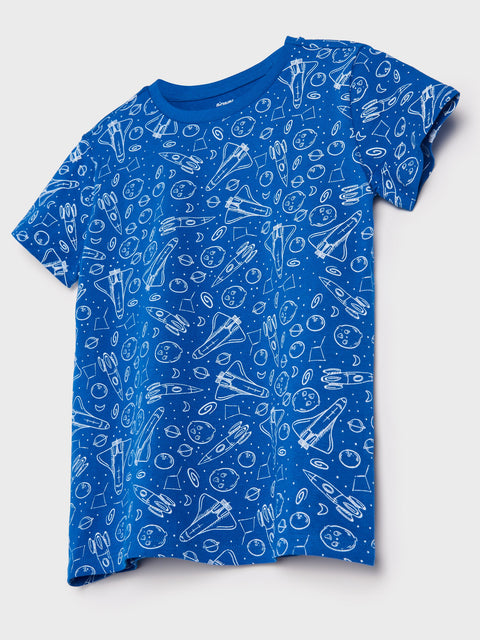 Sinsay Boy's Royal Blue Printed Bedrucktes T-Shirt | Sinsay In Lebanon