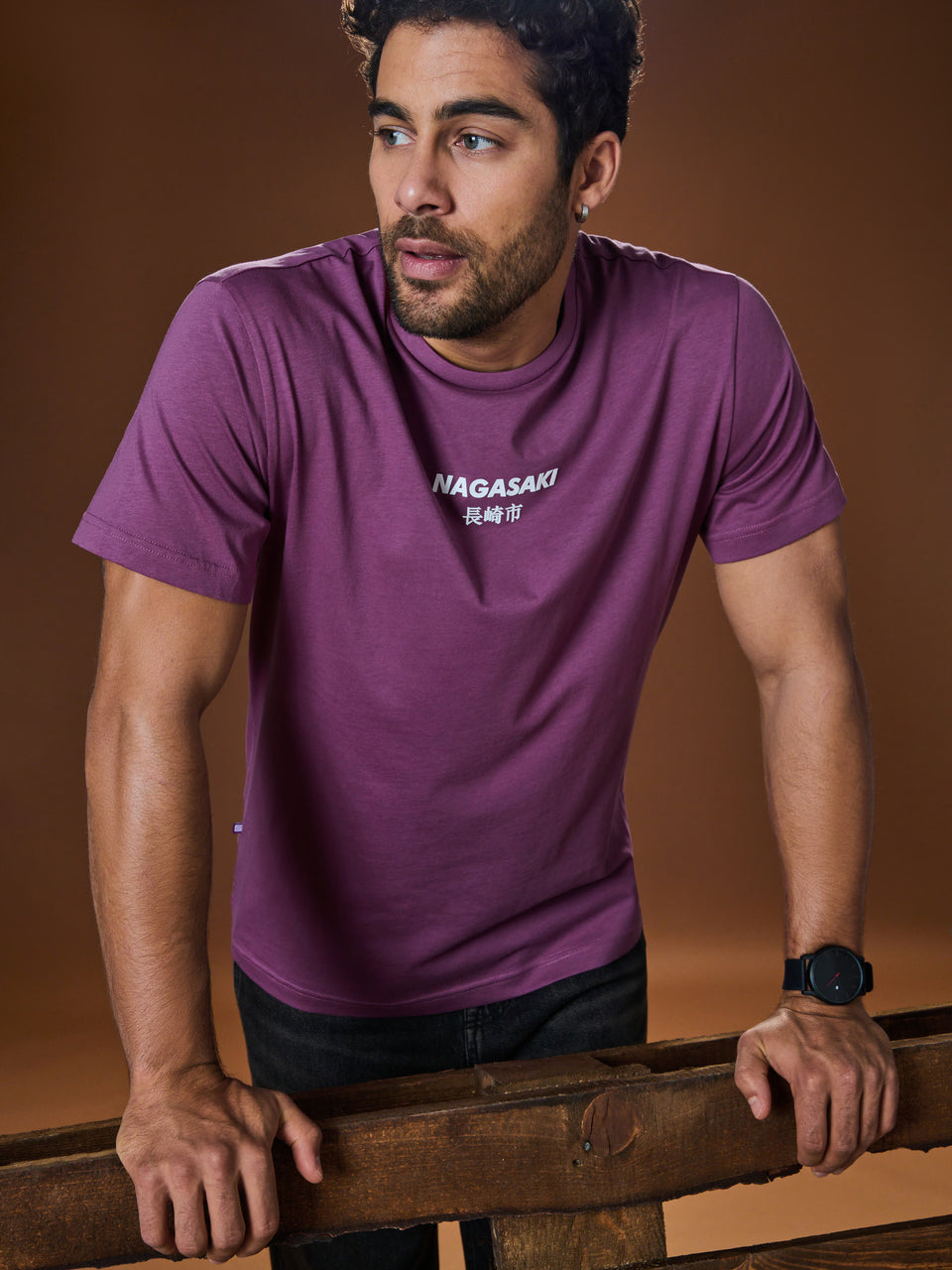 Sinsay Men’s Purple Nagasaki Graphic T-Shirt | Sinsay in Lebanon
