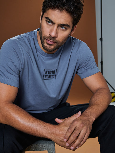 Sinsay Men's Blue With a Decorative Print  T-Shirt   |Sinsay  in Lebanon