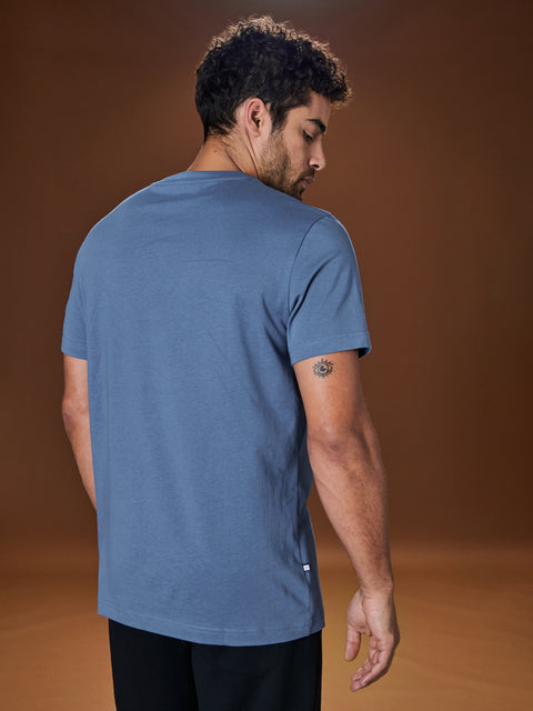 Sinsay Men's Blue With a Decorative Print  T-Shirt   |Sinsay  in Lebanon