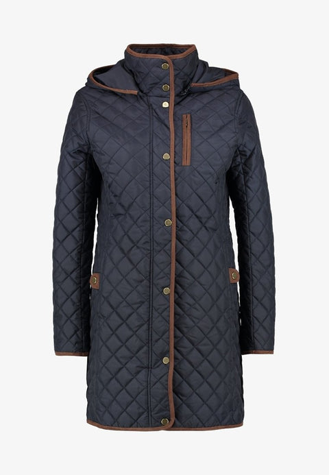 Lauren Ralph Lauren Women's Navy Quilted Hooded Jacket | Lauren Ralph Lauren In Lebanon