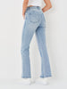 Sinsay Women's Light Blue Regular Fit Flare Jeans | Sinsay In Lebanon