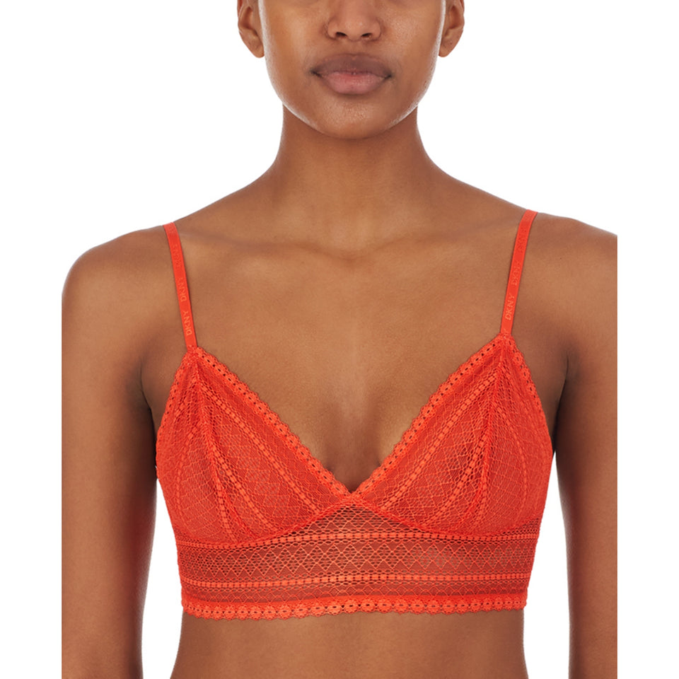 DKNY Women's Bright Orange Wirefree Bra