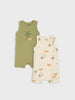 Sinsay  boy Olive/Beige Set of 2 romper AYA