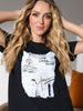 Sinsay Women's Black Printed Short-Sleeved T-Shirt | Sinsay In Lebanon