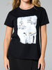 Sinsay Women's Black Printed Short-Sleeved T-Shirt | Sinsay In Lebanon