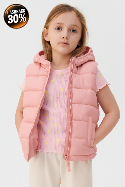 Reserved Girl's Pink Puffer Vest | Reserved In Lebanon