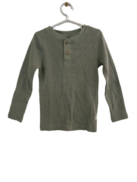 POMPdeLUX Boy's Mint Green Henley Neck Blouse | POMPdeLUX In Lebanon