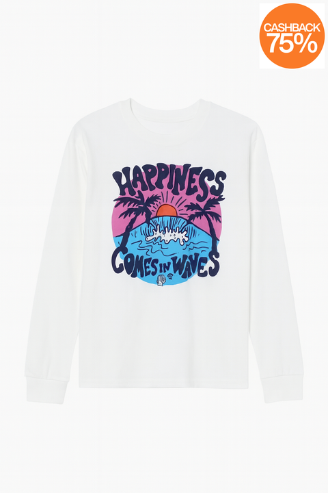Cotton On Boy's White Sweatshirt ABFK1441