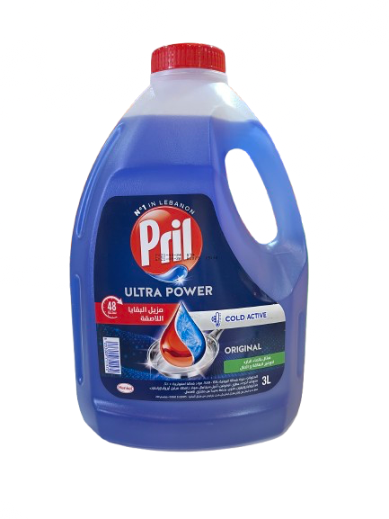 Pril Hand Dish Washing Liquid Ultra Power Cold Active Original 3L | Pril In Lebanon
