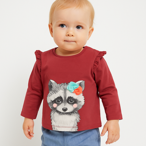S.Oliver Baby Girl's Burgundy Long-Sleeve Blouse |S.Oliver in Lebanon