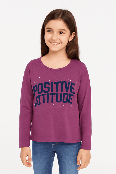 S.Oliver Girl's Purple Long-Sleeve Cotton Blouse |S.Oliver In Lebanon