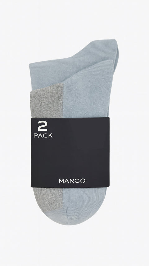 Mango Women's Light Blue 2-Pack Socks |Mango In Lebanon