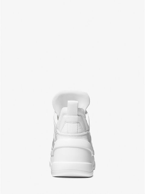 Michael Kors Women's White Olympia Mixed-Media Trainer Sneakers | Michael Kors In Lebanon
