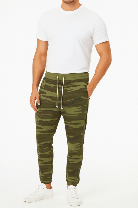 Alternative Men's Dark Green Camo Printed Sweatpants | Alternative In Lebanon
