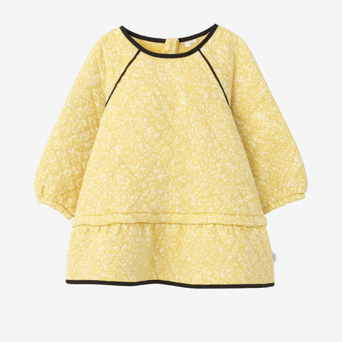 POMPdeLUX Girl's Dusty Yellow  Quilted Short Sleeve Blouse | POMPdeLUX in Lebanon