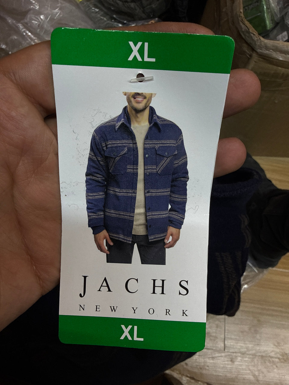 Jachs New York Men's Multicolor Sherpa Lined Wool Blend Jacket