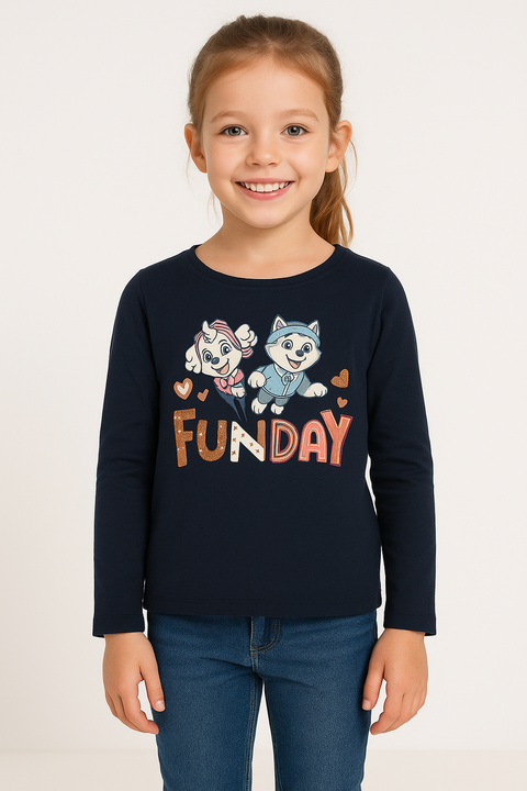 S.Oliver Girl's Navy Long-Sleeve Blouse |S.Oliver in Lebanon