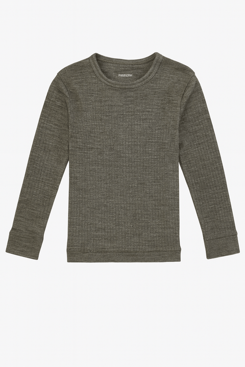 POMPdeLUX Boy's Green Long Sleeve Blouse | POMPdeLUX in Lebanon