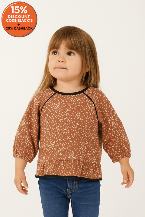 POMPdeLUX Girl's Pink Quilted Short-Sleeve T-Shirt |POMPdeLUX in Lebanon