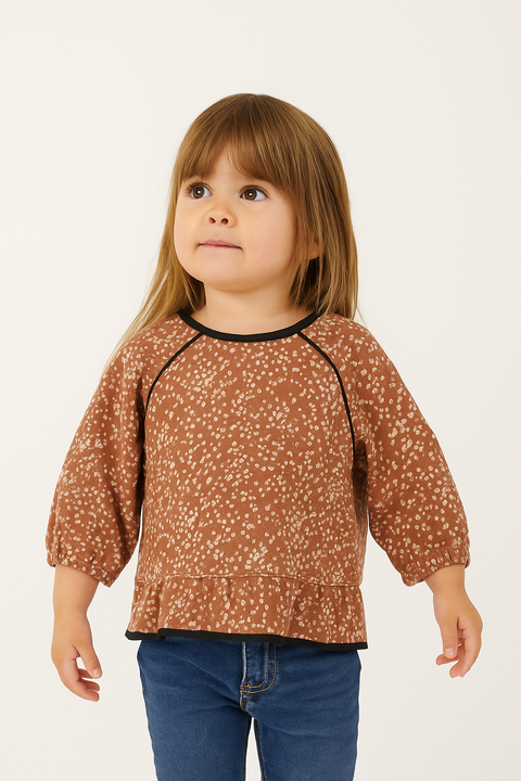 POMPdeLUX Girl's Pink Quilted Short-Sleeve T-Shirt |POMPdeLUX in Lebanon