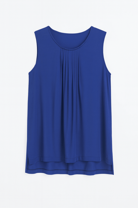 Mango Women's Navy Blue Sleeveless Blouse| Mango in Lebanon