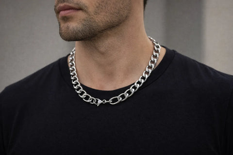Bling Men's Silver Chunky Chain Necklace| Bling In Lebanon