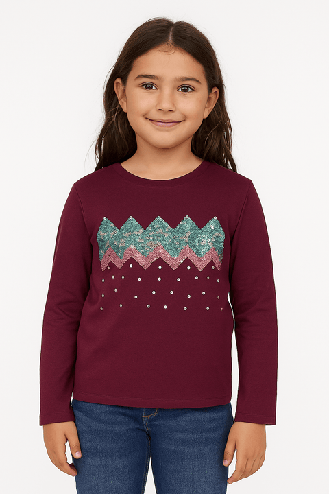 S.Oliver Girl's Purple Long-Sleeve Blouse |S.Oliver in Lebanon