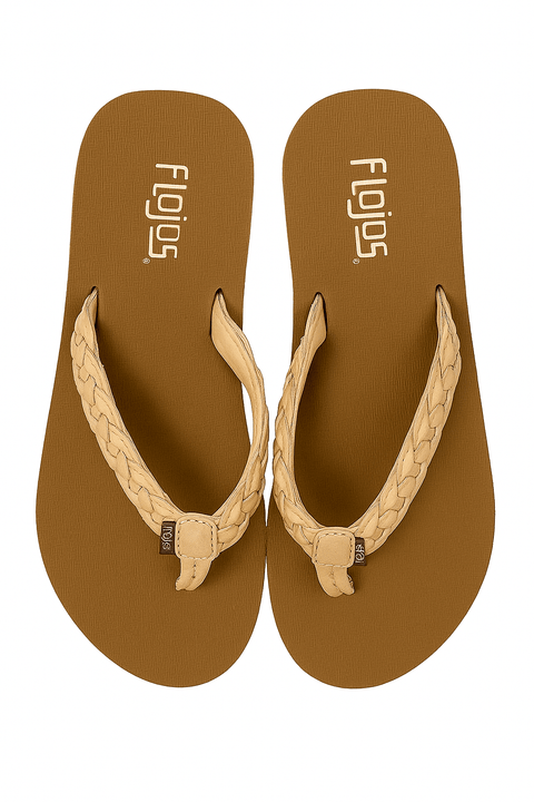 Flojos Women's Ivory Braided Flip Flops Slipper | Flojos In Lebanon