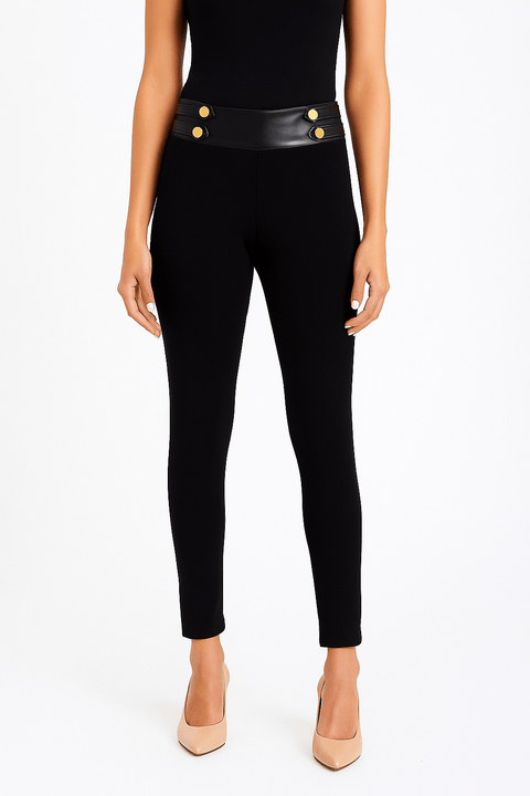 Michael Kors Women's Black Solid Pull-On Leggings | Michael Kors In Lebanon
