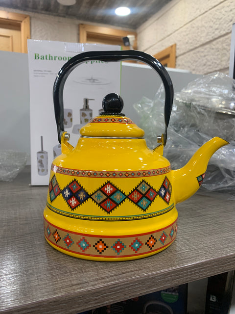 Liyang Yellow Enamel Coated Kettle (TK505) 1.7L | Liyang In Lebanon