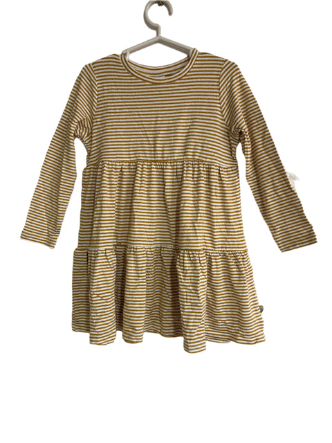 POMPdeLUX Baby Girl's Mustard Striped Dress |POMPdeLUX in Lebanon