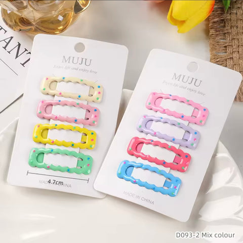 Muju 4-Piece Set Of Colorful Sweet Hair Pin |Muju In Lebanon