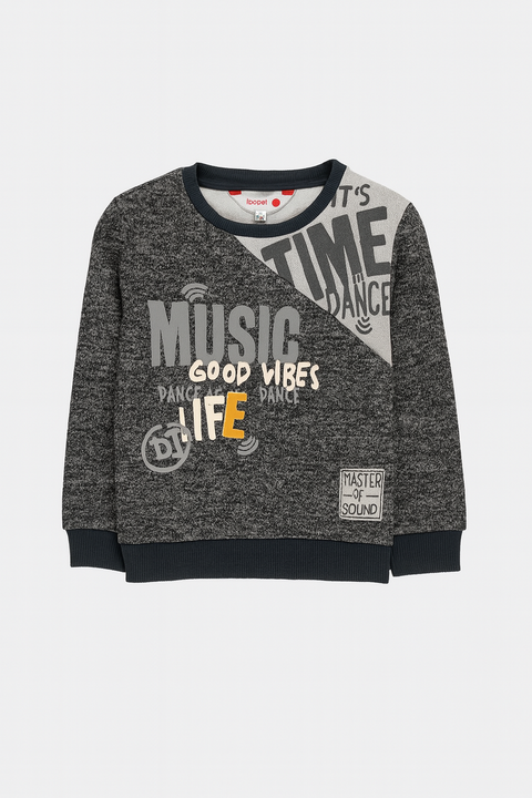 Boboli Boy's Grey Long-Sleeve Sweatshirt| Boboli in Lebanon