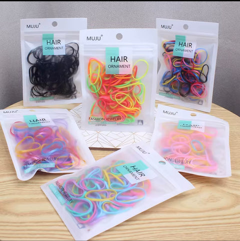 Muju 100 pcs Small Color Rubber Band Bag |Muju In Lebanon