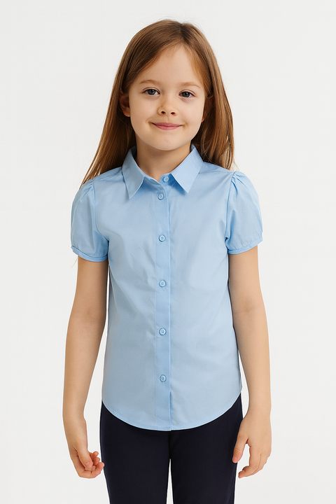 Sinsay Girl's Light Blue Short Sleeve Shirt | Sinsay In Lebanon