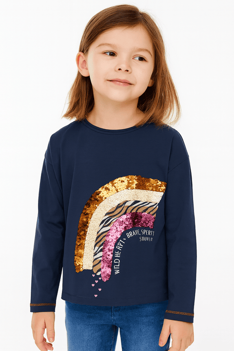 S.Oliver Girl's Navy Long-Sleeve Blouse |S.Oliver in Lebanon