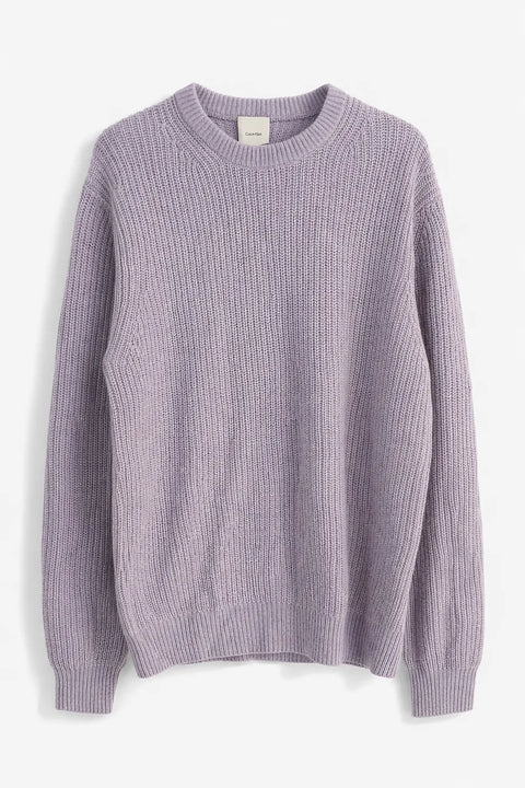Calvin Klein Men's Light Lavender Long Sleeve Knitted Sweater | Calvin Klein In Lebanon