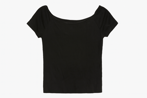 Mango Women's Black Short-Sleeve T-Shirt | Mango in Lebanon