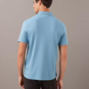 Calvin Klein Men's Blue Button-Up Short-Sleeve Polo