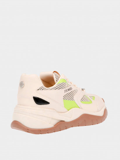 Steve Madden Women's Bone & Lime Synthetic Aventura Sneakers  | Steve Madden In Lebanon