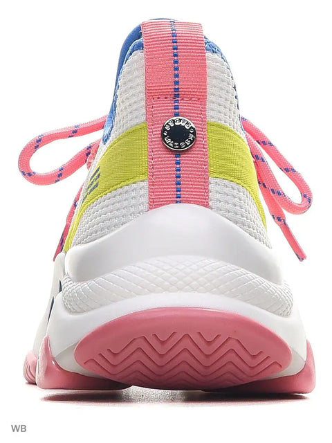 Steve Madden Women's White & Pink Mac Sneakers | Steve Madden In Lebanon
