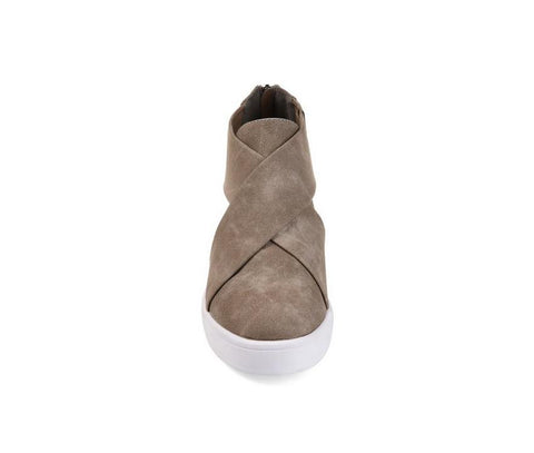 Journee Collection Women's Taupe Seena Platform Wedge Shooties | Journee Collection In Lebanon