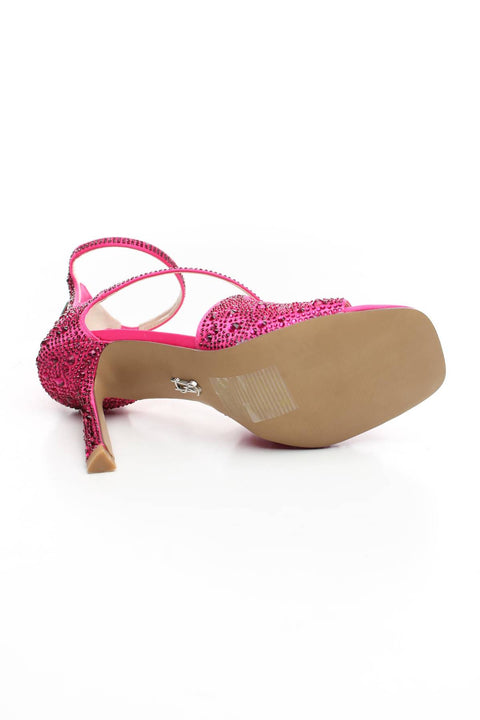 Steve Madden Women's Luminous Pink Rhinestone Reclaimed-J Sandals | Steve Madden In Lebanon