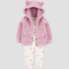 Carter's Just One You Baby Girl's Pink 3 Pk Long Sleeve Bear Fair Isle Sweater Top and Pants Set | Carter's Just One You In Lebanon